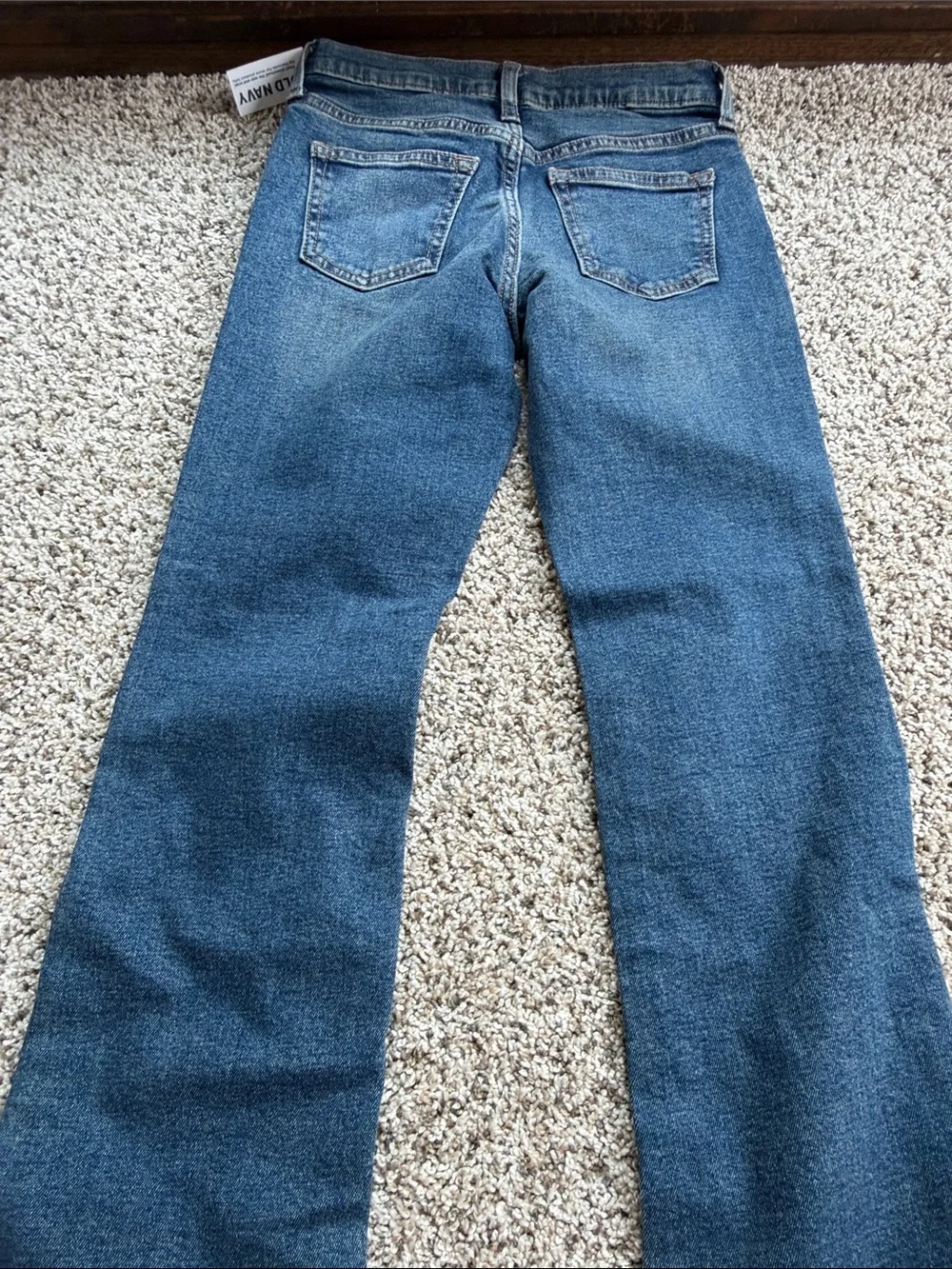 NWT Old Navy boys Bootcut Jeans in Dark Blue Denim size 7